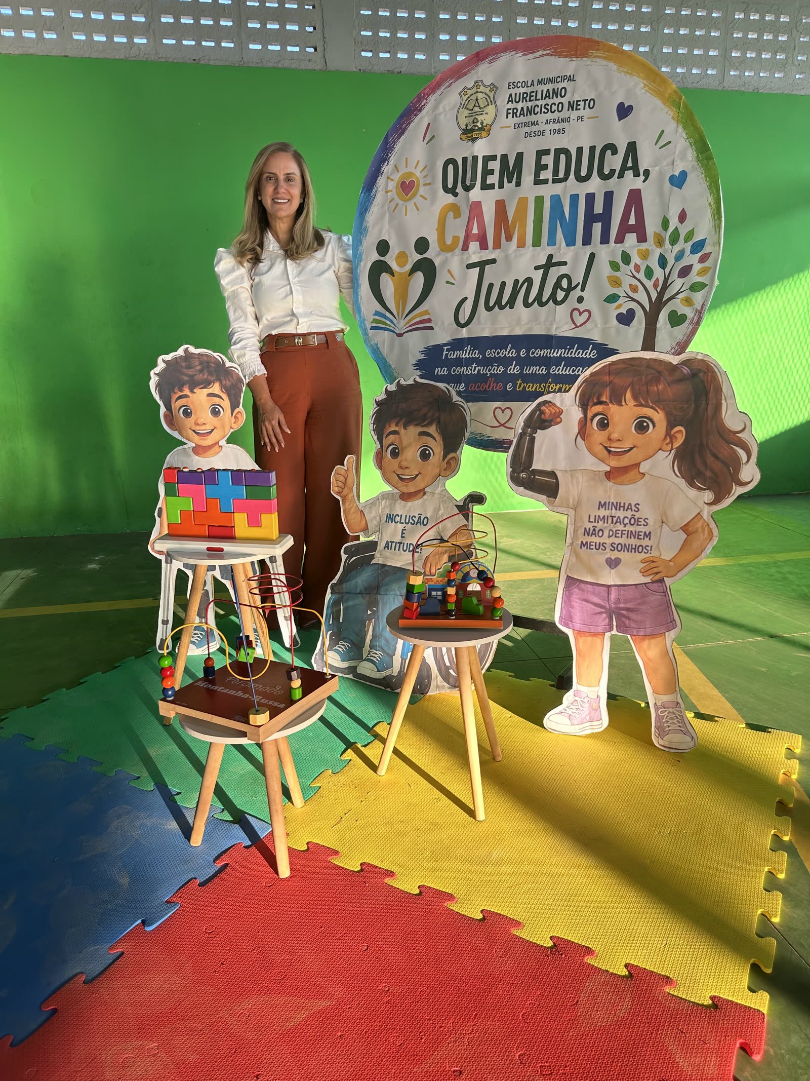 Registro no espaço dedicado à inclusão e à aprendizagem